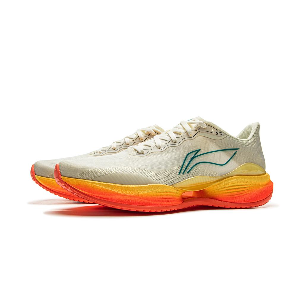 Li Ning Ultra Light 22 Závodní Lehké Odpružené Běžecké Boty Pánské Tenisky Béžová Oranžová ARBV001-44