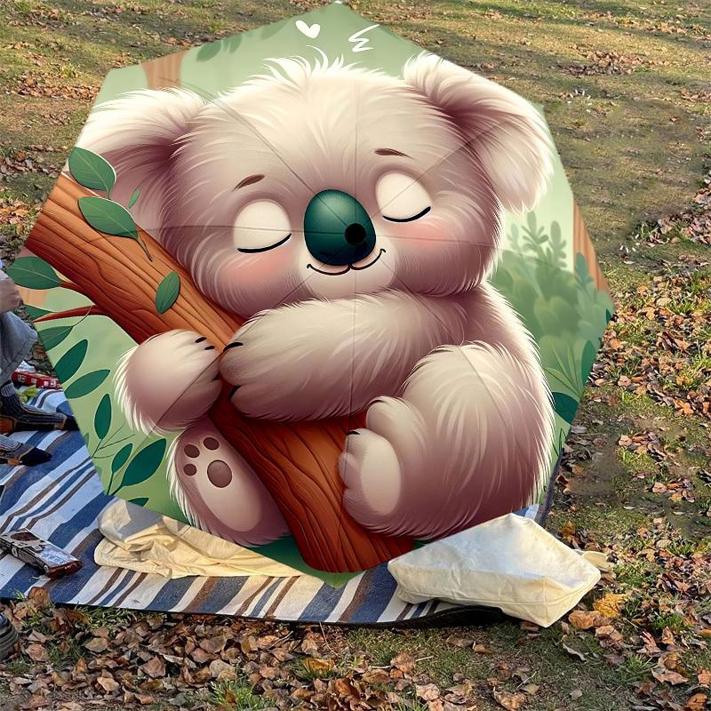1PC Koala, Forest Automatic Open/Close Umbrella with Windproof, 8-Rib Sturdy Canopy, Durable Ribs, Fashionable Design1275A