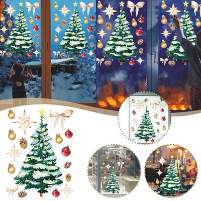 Christmas Tree Christmas Ball Gift Box Window Sticker Wall Sticker Decoration