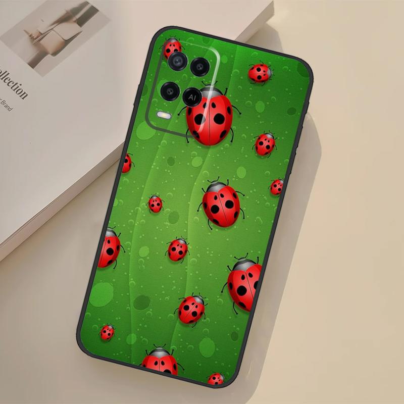 Ladybug Beetle Case For Oppo A76 A96 A16 A17 A18 A60 A80 A40 A38 A58 A78 A98 A94 A74 A54 A15 A57 A77 A5 Pro