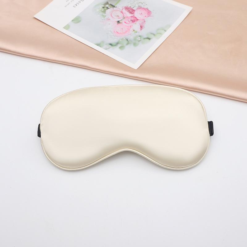 Adjustable Silk Eye Mask: Solid Color, Light-Blocking Sleep Mask for Eye Protection
