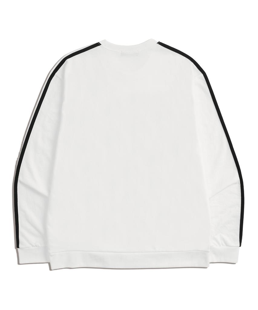 VANNWORKS Two-Tone Uniform Logo Jersey Sweatshirt (Vls0034) White/Sky
