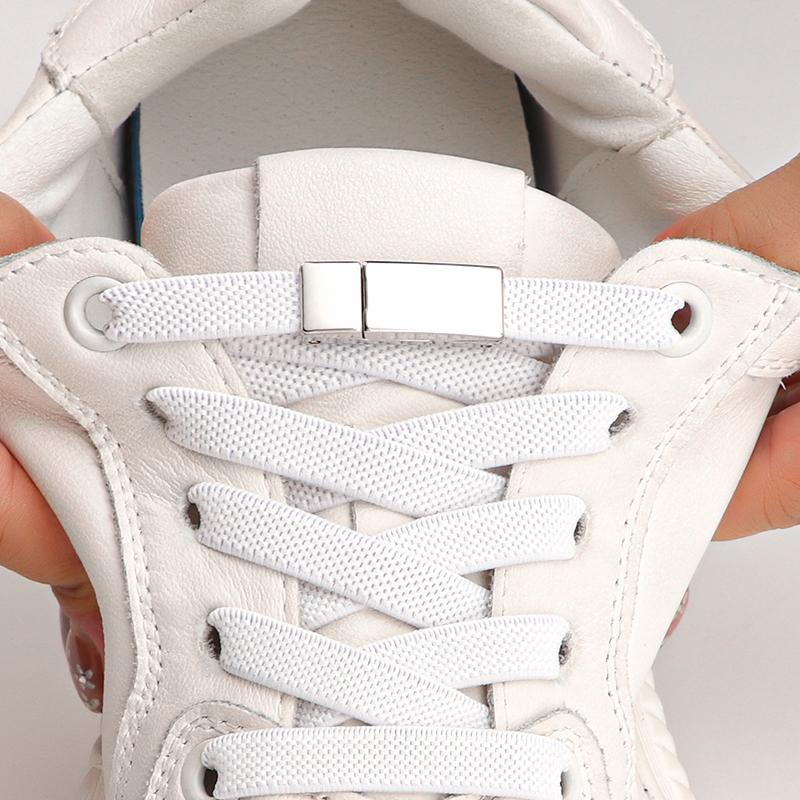 Nuevos Cordones Magnéticos para Zapatos sin Atar Cordones Elásticos Zapatillas 8MM Planos Cordones sin Atar Niños Adulto Correr Tenis Cordón
