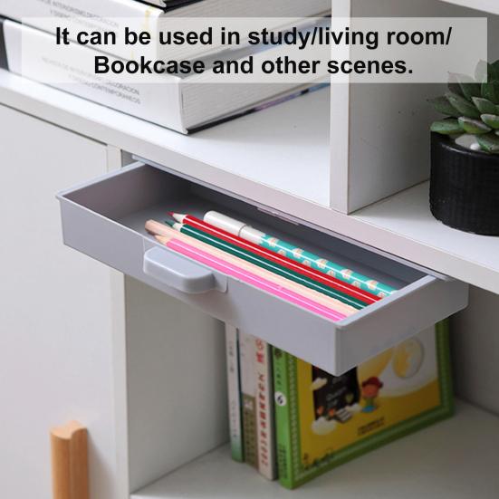 Skjult under skrivebordsskuff Selvklebende plastsminke Smykker Skrivebordsskuff for kjøkken