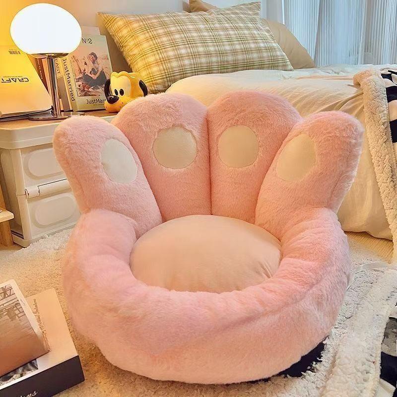 Cute Plush Cat Paw Pad Cute and Playful Animal Paw Print Lazy Person Sofa Tatami Cushion Home Floor Backrest Suitable for All Seasons Lazy Small Sofas
