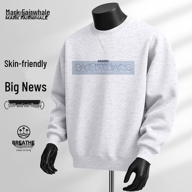 

MARK FAIRWHALE Мужской Тяжелый Свитшот с Графикой и Круглым Вырезом 5XL