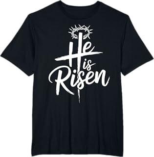 He is risen jesus cross for religious christian easter TShirt Unisex T-Shirt S