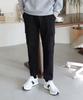 Jikeulib Brushed Fleece-Lined String Elastic Cargo Pocket Spandex Cotton Pants