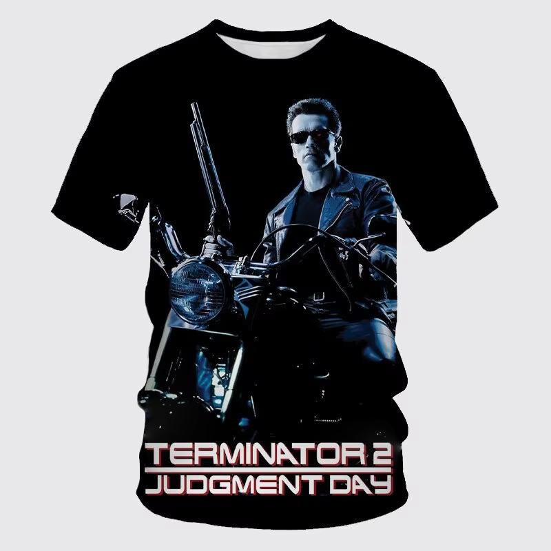 Terminator 3D Print TShirts Men Women Casual Fashion Streetwear Oversized Short Sleeve  Adult children's parent child Tshirt