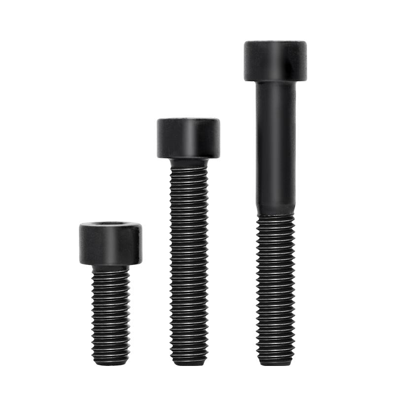 Grade 8.8 Blackened Carbon Steel Full Tooth Hex Socket Long Rod Screw Set M10, M12, M14, M16, M20