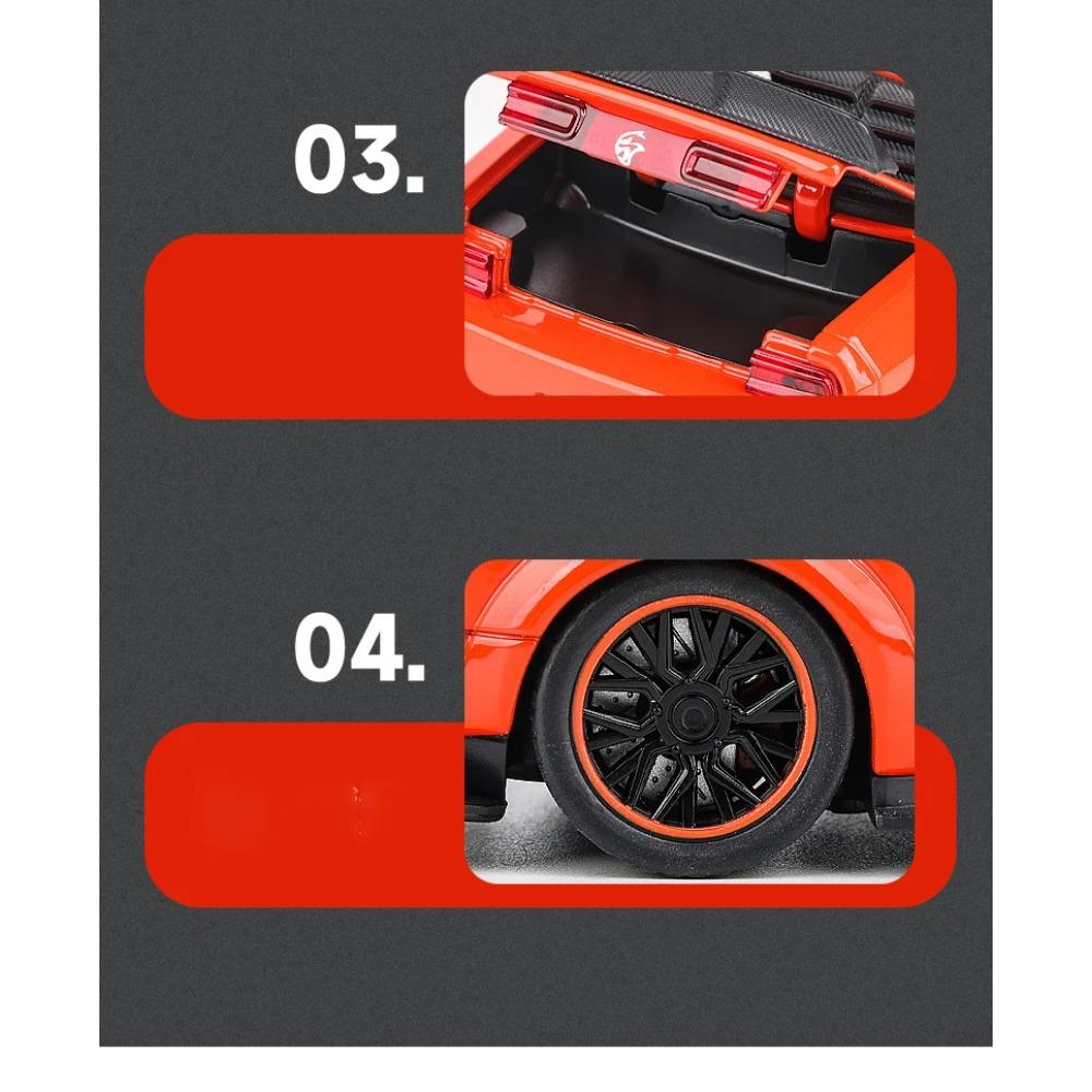 New 1/32 Dodge Challenger SRT Hellcat 2024 Alloy Model Car Toy Diecasts Metal Casting Sound and Light Car Toys for Children Vehicle