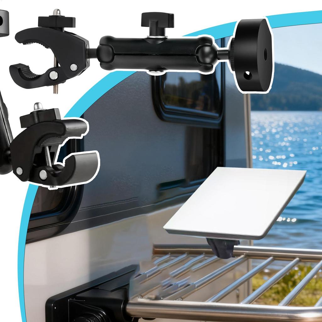 Mini Clamp Mount Quick Installation Rv Pipe Adapter For Yacht Van Travel Trailer Caravan Motorhome Marine Guardrails