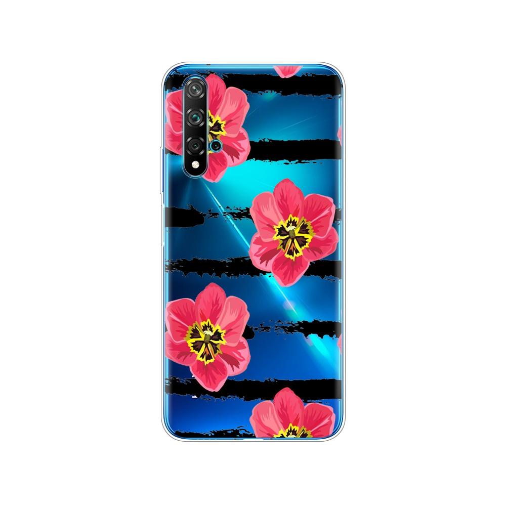 Dla Huawei Nova 5T Case miękka TPU tylna silikonowa obudowa telefonu dla Nova5T 5 T YAL-L21 6.26 ''fundas coque zderzak