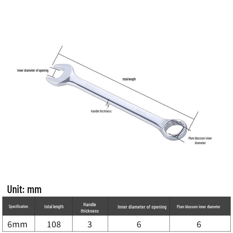 Dual-Purpose Wrench Set: 17mm Fixed Head with No. 10 Fixing Plate, 13-Piece Manual Socket Plate.