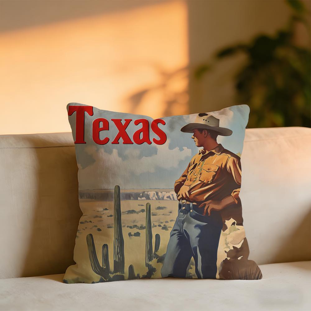 Аниме Пустынный Ковбой Крутая Наволочка Уютная Бархатная Декоративная Подушка Мягкая Теплая Подушка Для Дивана Кровати 30x30 cm