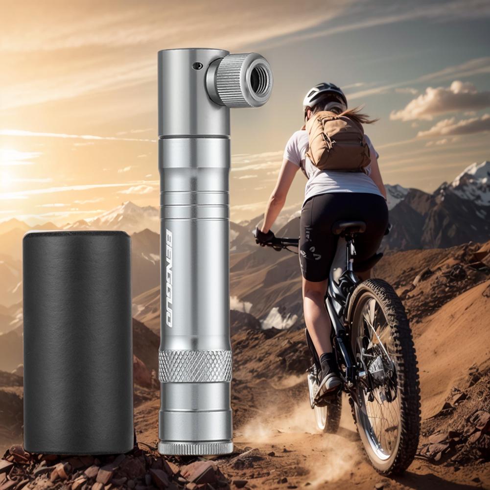 CO2 Bicycle Pump with Tubeless Tire Repair Kit Schrader & Presta Valve CO2 Bike Tire Inflator Aluminum Alloy Bicycle Accessories