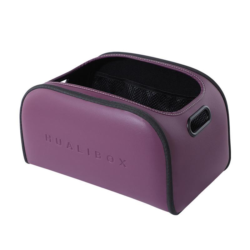 Multifunctional Car Storage Box Luxury Leather Large Organizer Passenger Side Convenient Gap Filler for Family Car Road Trip A4