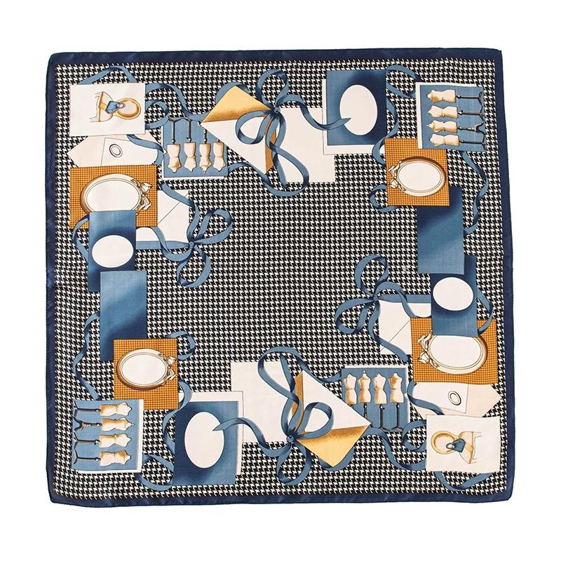 70Cm Small Square Simulated Silk Feminine Scarf Hijab Female Headband Kerchief Luxury Neck Tie Shawl Wrap