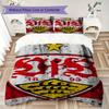 Conjunto de Cama com Padrão VfB Stuttgart Colcha Capa de Colcha Fronha Decoração de Casa Presente de Aniversário (1 * capa de edredom + 2 * fronhas sem enchimento)97