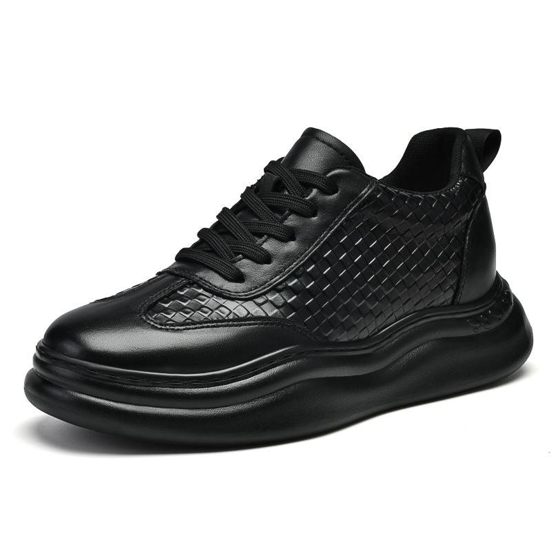 Adidași cu Înălțător Bărbați Pantofi cu Înălțător Branț pentru Creștere în Înălțime 7CM Alb Negru Pantofi Mai Înalți Bărbați Modă Casual Sport Mărimi Mari 38-45