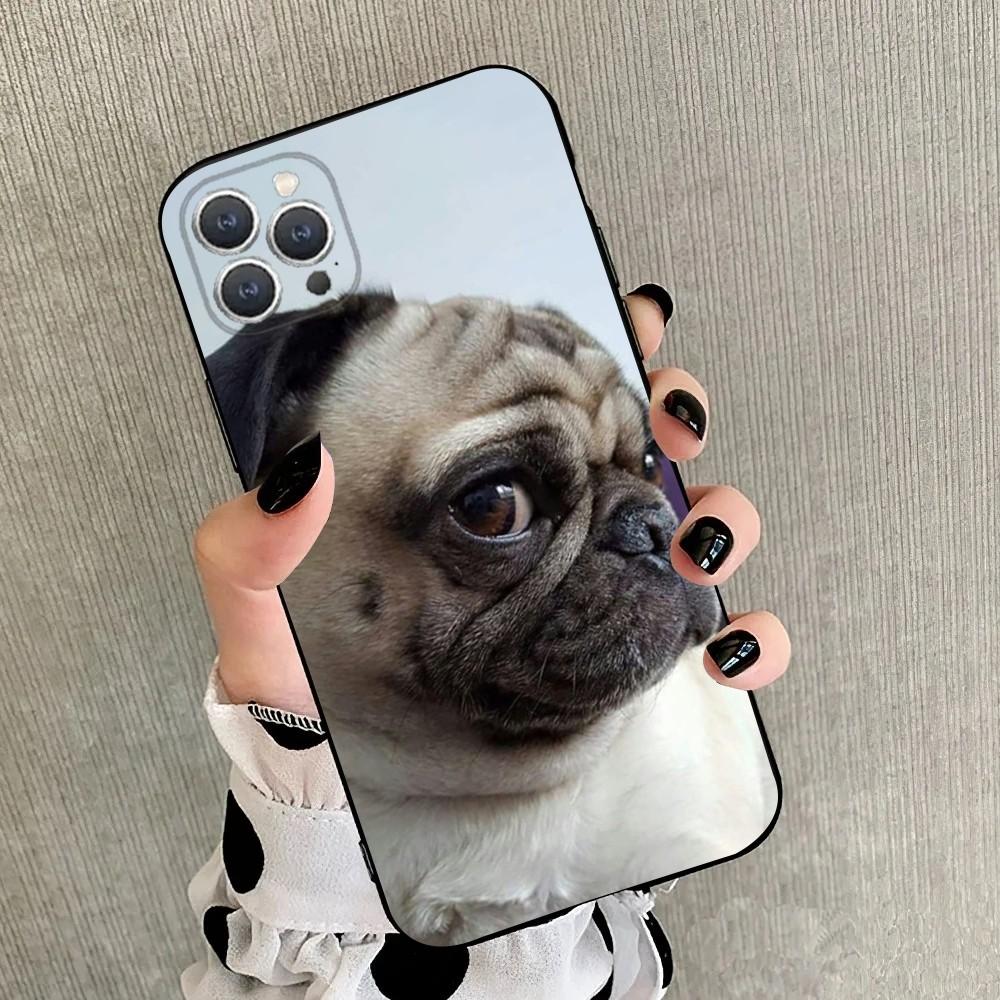 

Pug Dog French Bulldog Phone Case For iPhone 15,14,13,12,11,Plus,Pro Max,XS,X,XR,SE,Mini,8,7 Soft Silicone Black Cover iPhone15