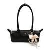 2026 French Light Luxury Cowhide Long Handle Dumpling Baguette Crossbody Bag