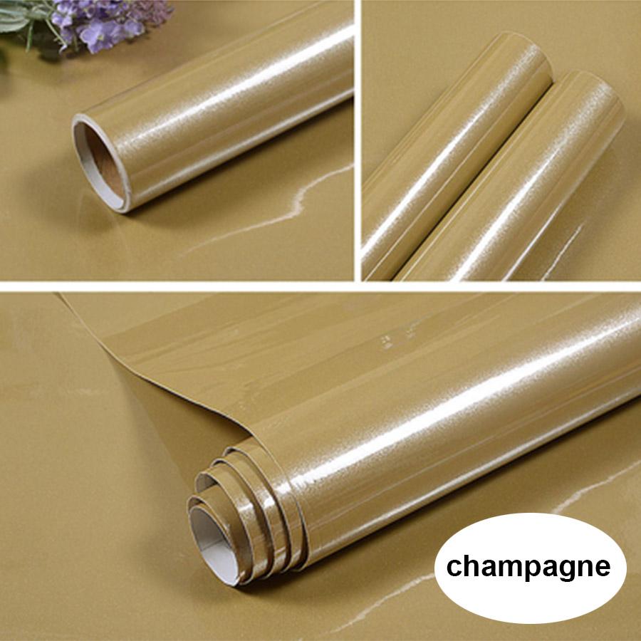 Pearlescent Solid Color Oil-proof PVC Wallpaper Self-adhesive Waterproof Renovation Sticker for Kitchen Furniture Table Cabinet