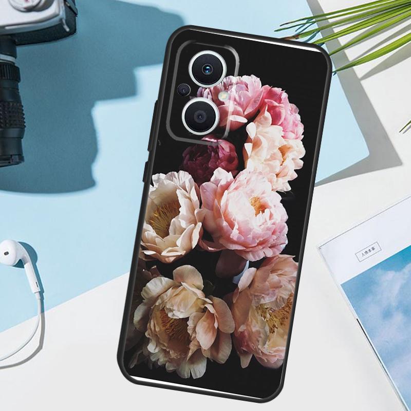 Peonies Beautiful Flower Case For OPPO Reno 12 F 13 13F 11 8T 7 8 10 Pro OPPO Find X8 X6 Pro X3 X5 Lite Cover Funda