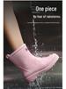 Damen Stiefeletten Regenstiefel im koreanischen Stil - Trendig, wasserdicht, rutschfest, ideal für Outdoor-Arbeiten und Autowäsche.