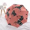 1pc Zebra Pattern Fashionable Automatic Opening/Closing Folding Umbrella with 8 Bones, Windproof Portable, Daily Use289