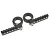 Adjustable Highway Foot Pegs CNC Aluminum Footrests with Stainless Steel Teeth Clamps for Motorcycle
