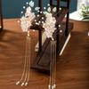 Elegant Vintage Flower Hanfu Ancient Handmade Headpieces Long Tassel Hairpins Hair Sticks