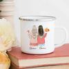 Personalisierte Beste Freundin Tasse Angepasster Name Kaffeetassen Getränke Wein Saft Teetassen Cartoon Mädchen Bedruckte Tasse Geschenke für Freunde