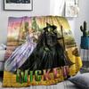1Pc Wicked Print Flannel Blanket, High Quality Comfortable for All Seasons, Home Decor, Warmth and Comfort, Perfect for Christmas Gifts