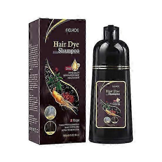 100ML 3-in-1 Hair Color Shampoo Ammonia-Free Herbal Ingredients Moisturising Protecting Hair Black Hair Dye