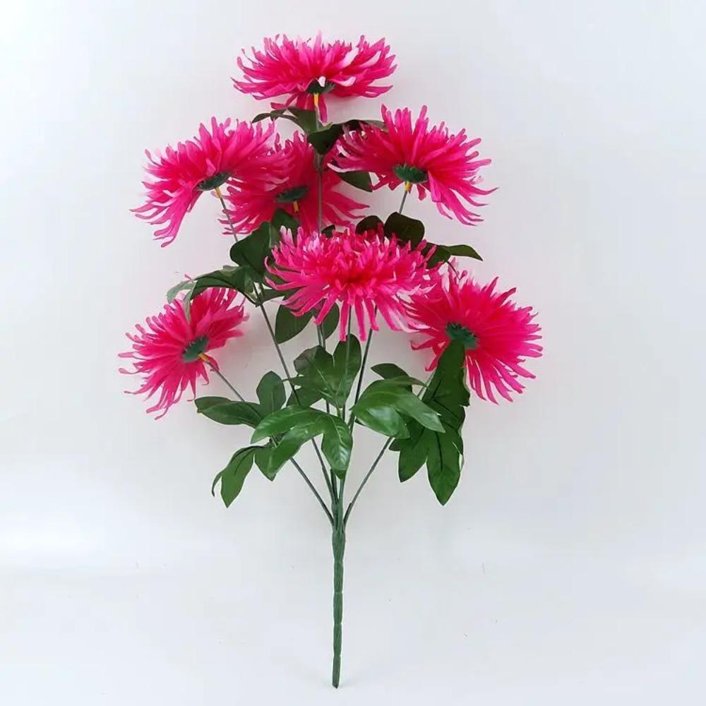 7 Heads /1pcs 55cm golden chrysanthemum branch plastic Artificial flowers flores DIY wedding home decoration plant