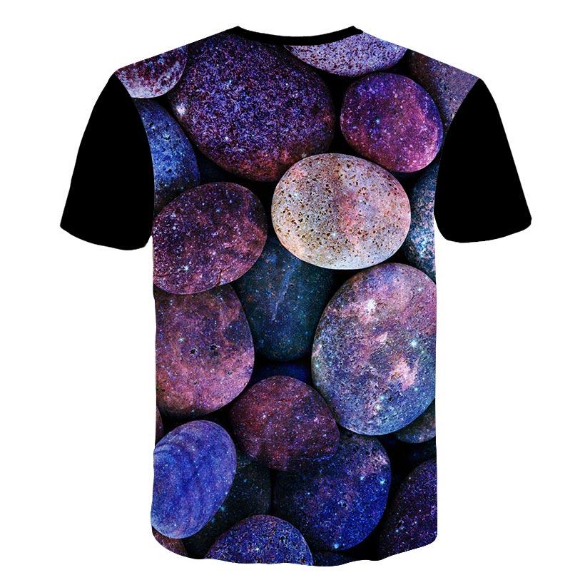 Summer Mountains and Rivers Graphic T Shirts For Men Fashion Natural Scenery Pattern T Shirt Handsome Casual 3D Print T-shirt