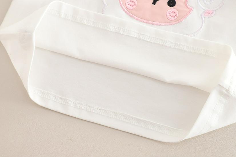 Korean Summer Baby Girl Doll Collar Short Sleeve Outfit Set