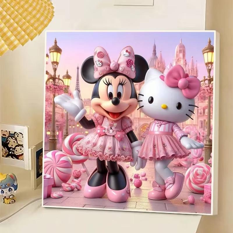 DIY Winnie the Pooh Stitch Mickey Minnie Mouse Diamond Painting Full Round Diamond Embroidery Mosaic Picture Kit Decoration