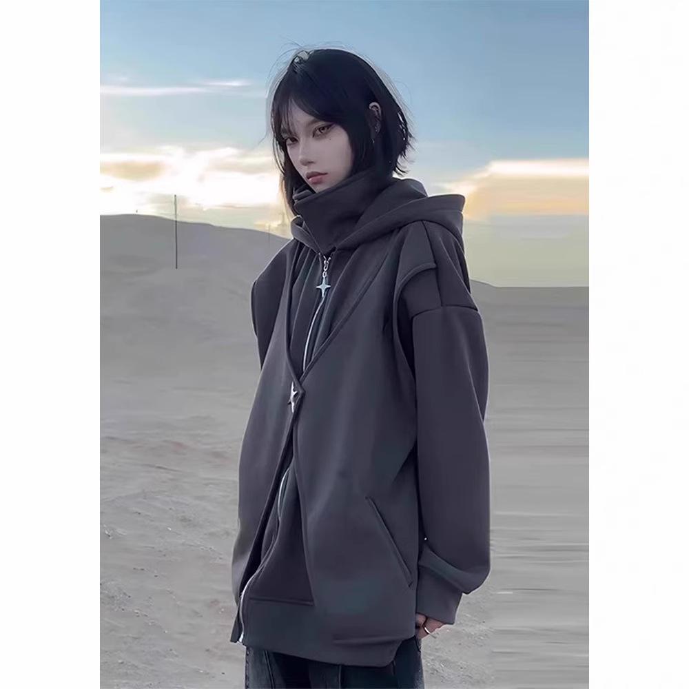 

Unisex Fake Two-Piece Functional Hoodie - Autumn/Winter Trend Jacket M