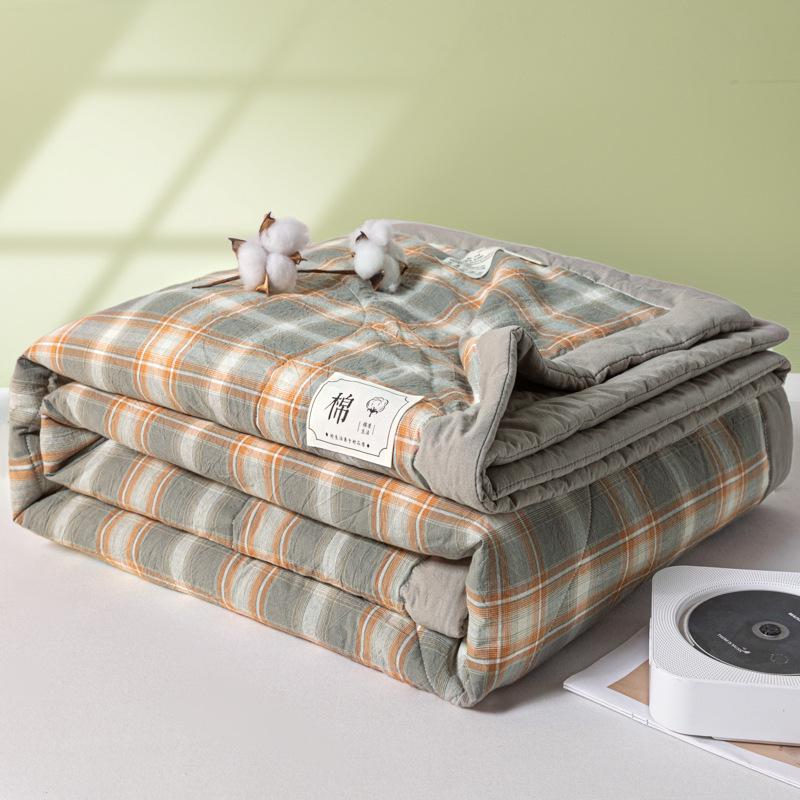 Xinjiang Cotton Summer Quilt: Lightweight, Machine-Washable, Cooling Blanket for Single or Double Beds