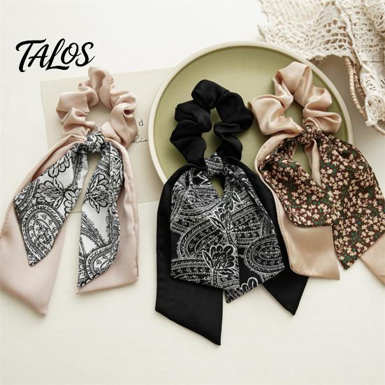Adjustable Hair Band Tie for Women, High Elastic Rubber with Floral Comfortable Splicing Design, Versatile Ponytail Bun Accessories