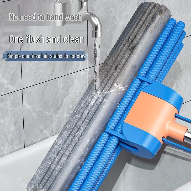 Large Absorbent PVA Roller Mop - Hands-Free, Lightweight Sponge Mop for Household Cleaning