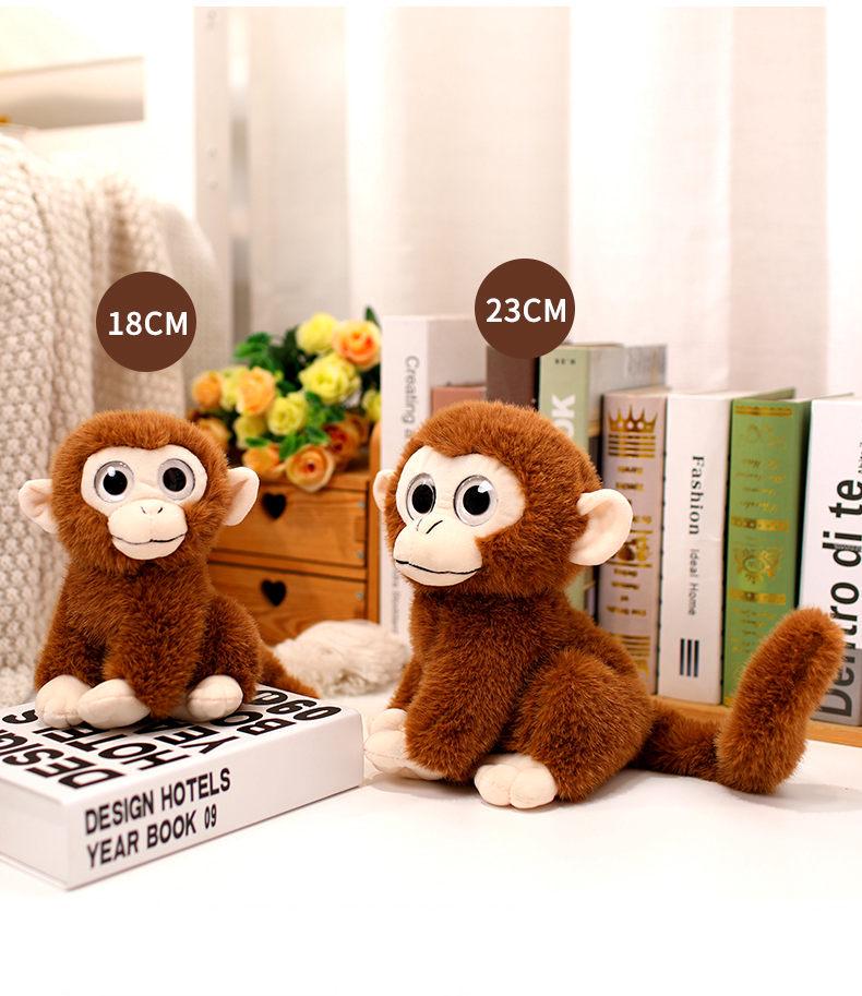 Golden Snub-Nosed Monkey Plush Toy - Cute Big-Eyed Doll