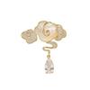 Chinese-style Xiangyun Brooch, High-end Women's Antique Tassel and Diamond-encrusted Brooch, Niche Design Sense Brooch