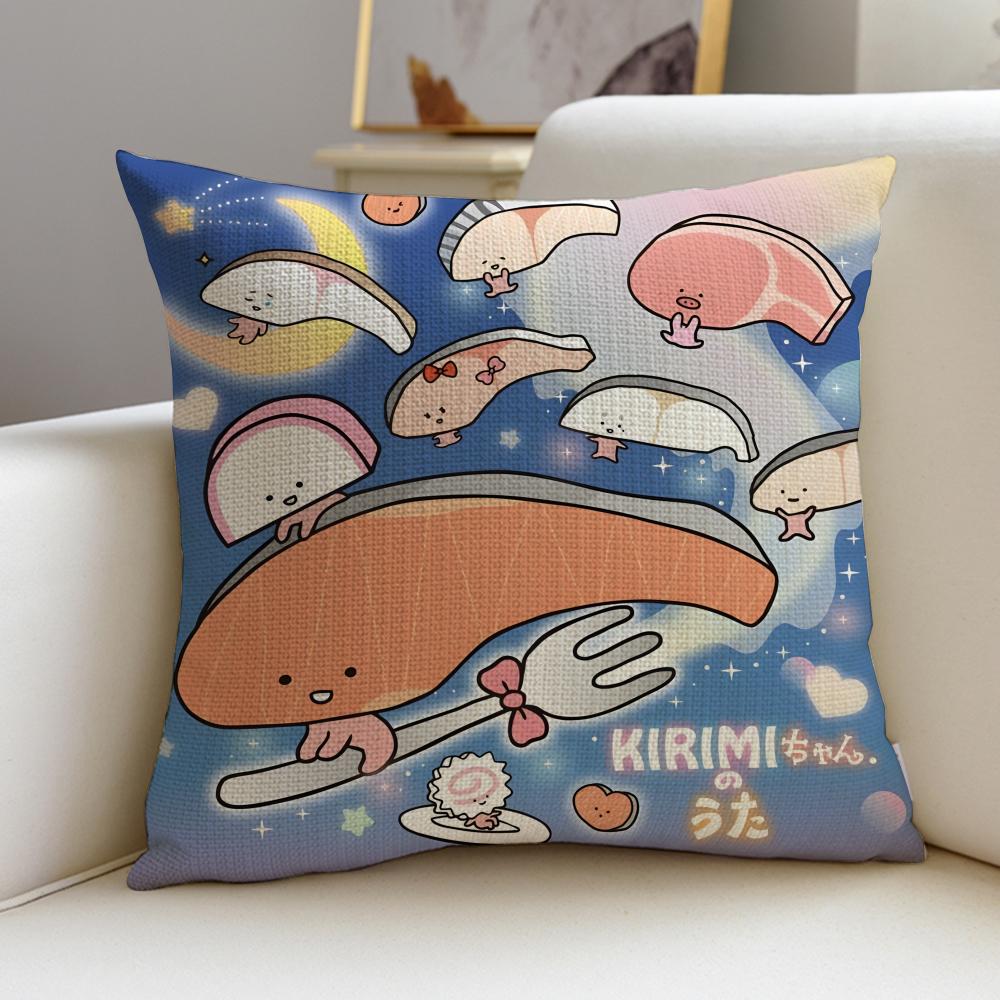 

Lovely KKirinchanS Cushion Cover Breathable and skinfriendly linen pillowcase square removable and washable cushion 30X30cm