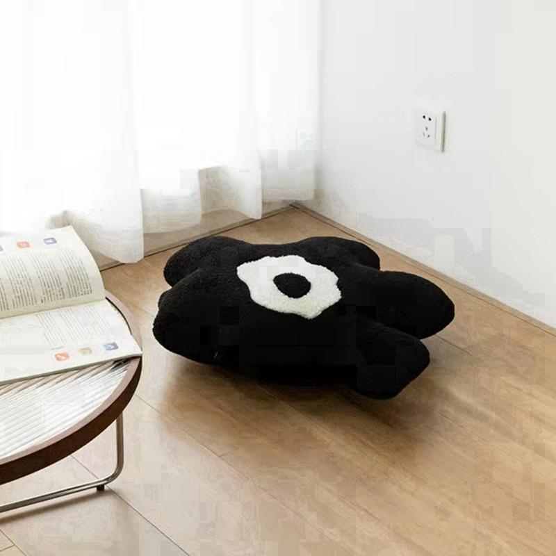 

Flower Toy Plush Fluffy Floor Cushion Filling Living Room Decor Girl Kid Doll Style C