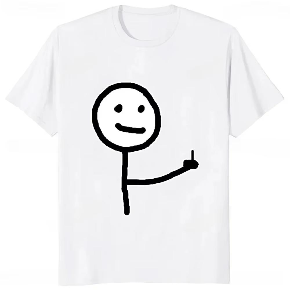 Middle Finger Funny Maniac Printed Man T-Shirts Loose Casual Fashion Harajuku Hip Hop Hipster Street Styles Comfortable Tops