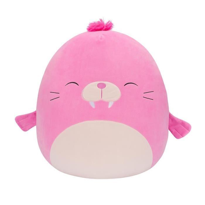 Squishmallows originaux 50cm pepper le morse rose, ajoute pepper a ton