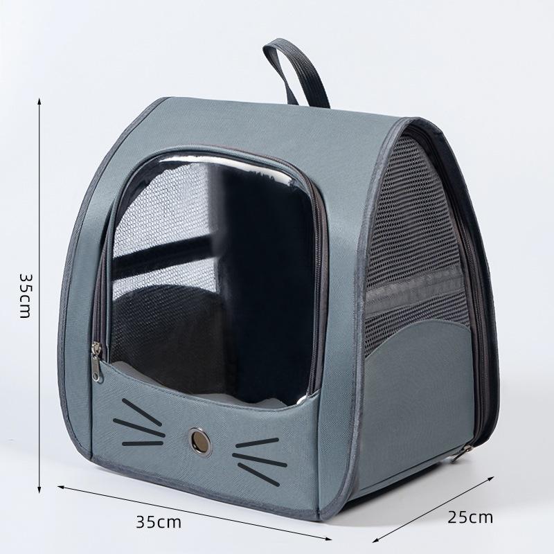 Pet Backpack Carrier Breathable Anti Stress Travel Bag Adjustable Shoulder Outdoor Handbag for Cats Dogs